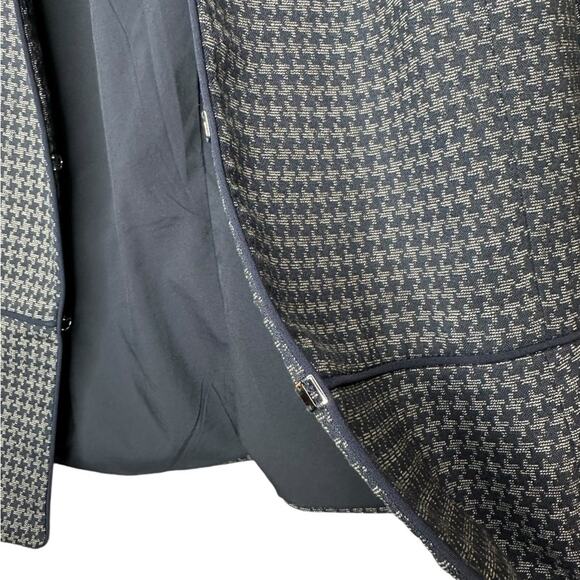 Talbots 14P blazer navy blue and dark gray - Picture 3 of 9